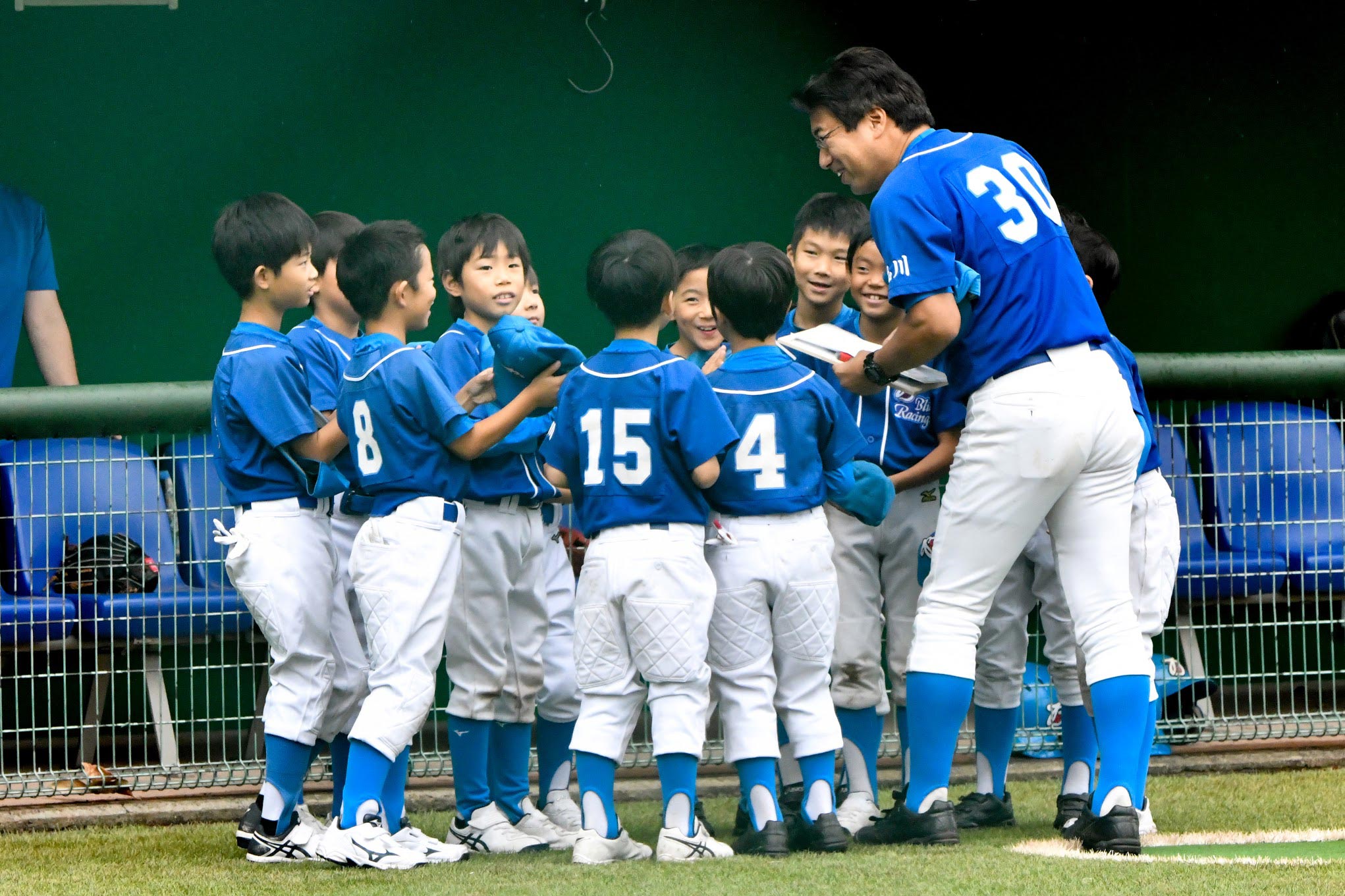 試合開始前の選手発表